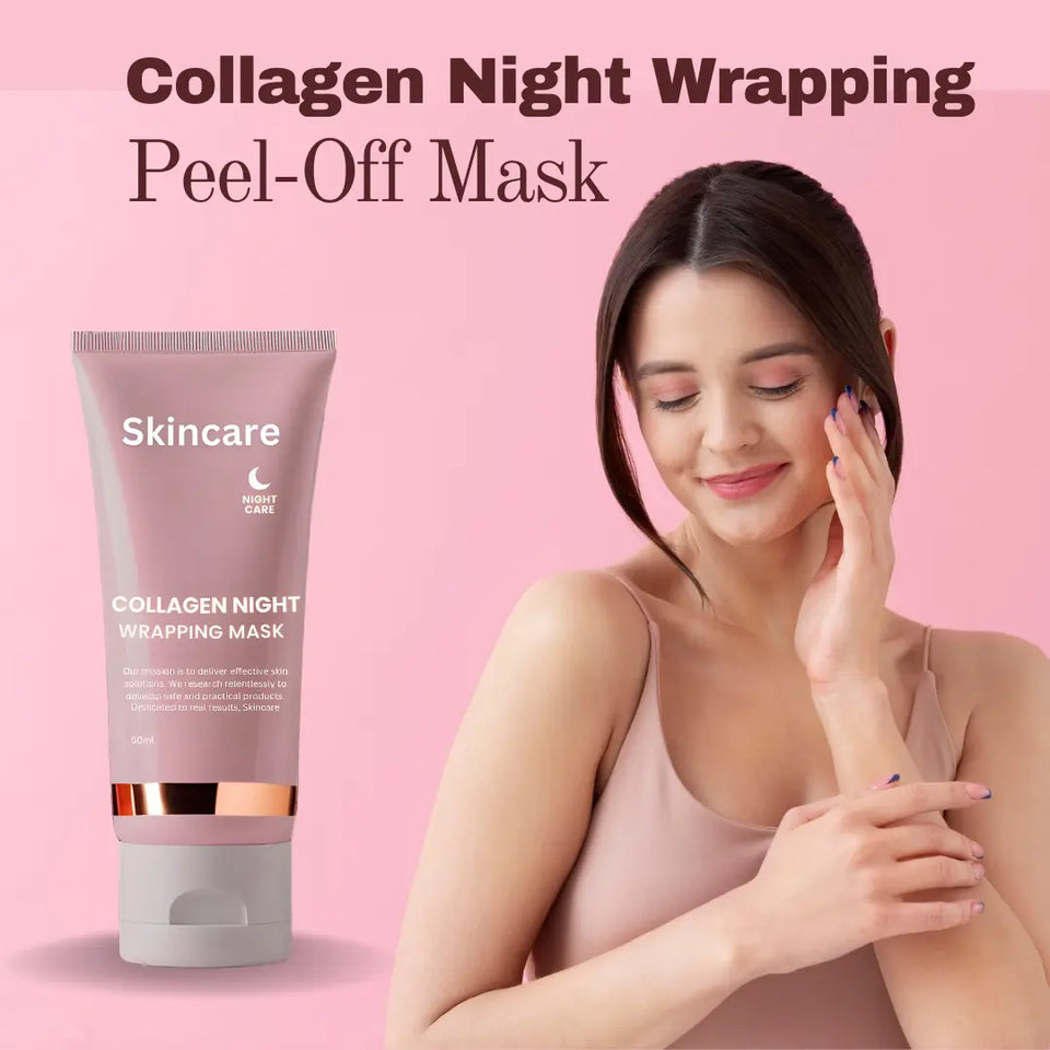 "Collagen Glow Overnight Peel-Off Mask – Wake Up to Smooth, Radiant, Ageless Skin!" - Sky Nova Store