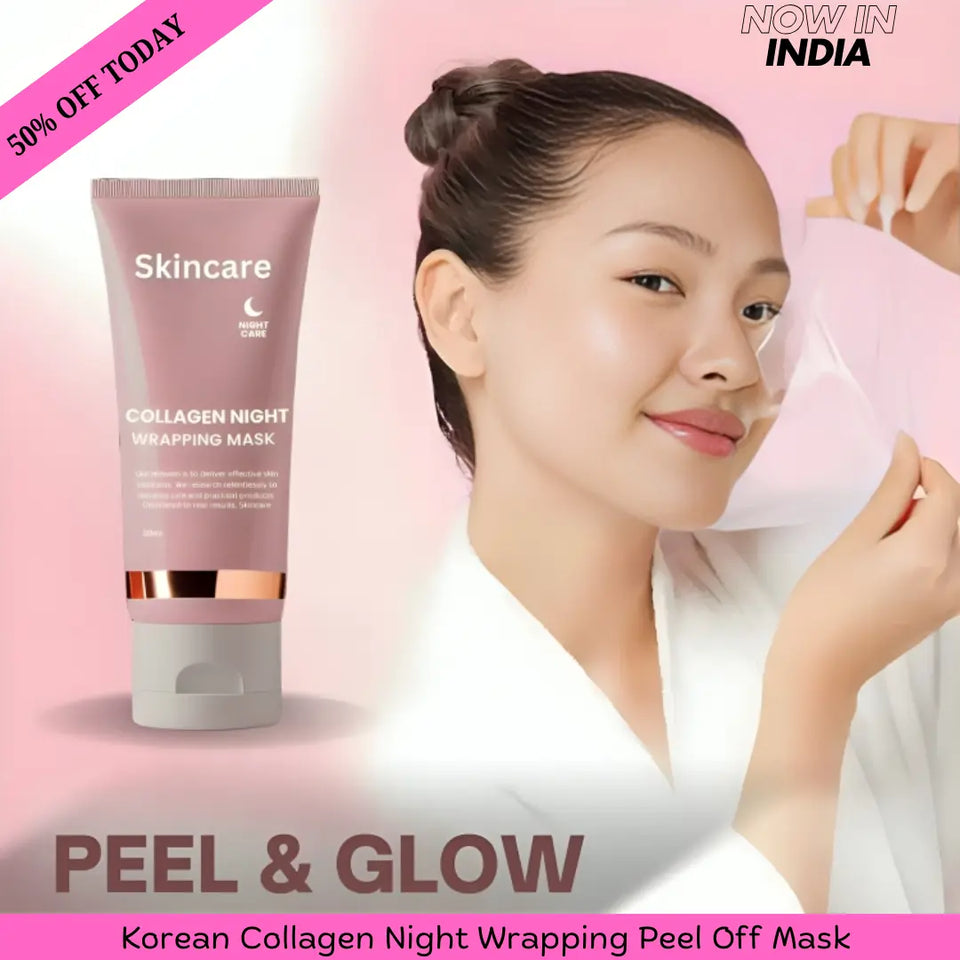 "Collagen Glow Overnight Peel-Off Mask – Wake Up to Smooth, Radiant, Ageless Skin!" - Sky Nova Store