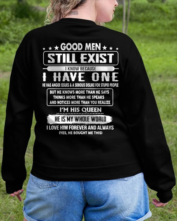 GOOD MEN STILL EXIST I KNOW BECAUSE HAVE ONE - GIFT FOR WIFE FROM HUSBAND - NINA00 (SKU2607-174-00)