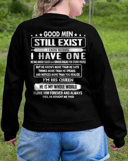 GOOD MEN STILL EXIST I KNOW BECAUSE HAVE ONE - GIFT FOR WIFE FROM HUSBAND - NINA00 (SKU2607-174-00)